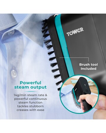 Tower 1400W Digital Garment Steamer- Teal