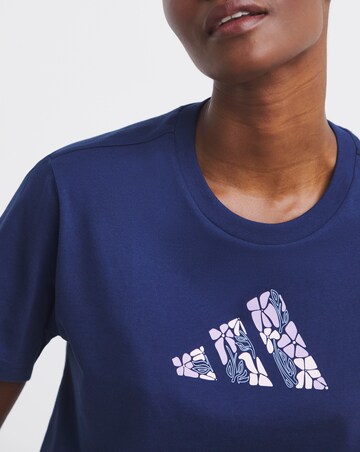 adidas Floral Print Crew T-Shirt