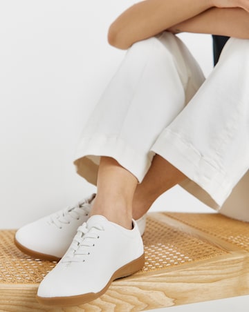 Adeline Tumbled Lace Up Trainer - Wide Fit (E)