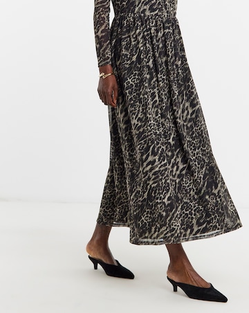 Mesh Long Sleeve Dress