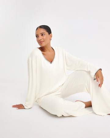 Figleaves Supersoft Blanket Stitch Lounge Set