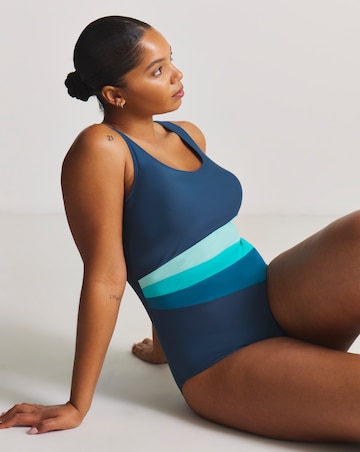 Sports Swimsuit Navy Colourblock