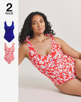 Value 2 Pack Tie Strap Swimsuits