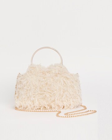 Joanna Hope Faux Feather Grab Clutch Bag