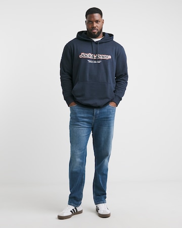 Jack & Jones Vesterbro Logo Hoodie - Navy