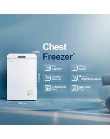 Fridgemaster MCF96E 96L Chest Freezer- E Rated 86CM