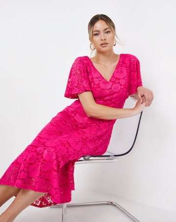 Joanna Hope Lace Midi Dress