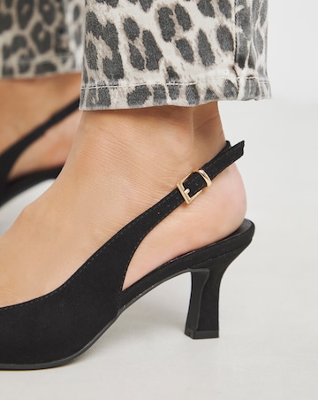 Verona Pointed Toe Slingback Heels - Extra Wide Fit (EEE)