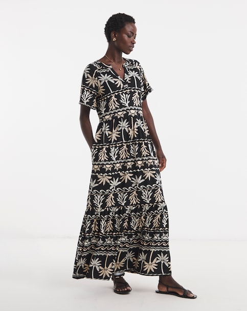 Soft Touch Notch Neck Maxi Dress
