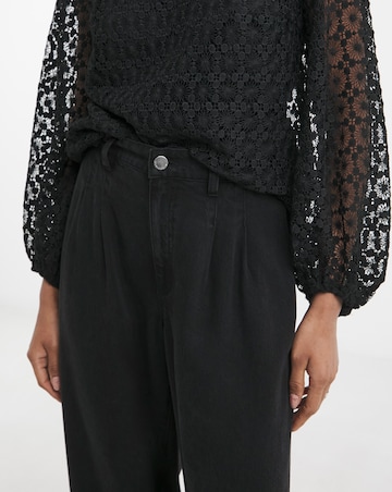 Black Wide Leg Lyocell Jeans