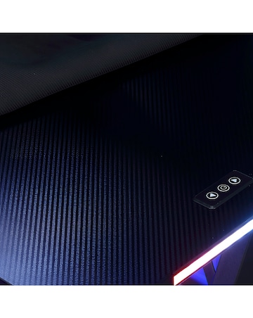 X Rocker Lumio Compact Gaming Desk with 3-Sided App-Controlled LED Lighting
