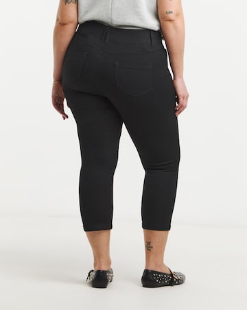 Simply Be Black Pull On Capri Jegging
