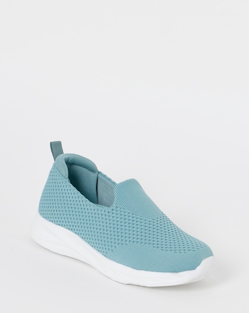 Cushion Walk Blue Arch Slip-On Trainers - Extra Wide Fit (EEE)