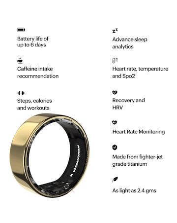 Ultrahuman Ring AIR Bluetooth Smart Ring - Air Gold - Size 7