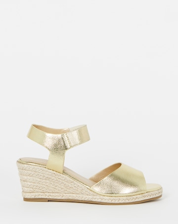 Sariah Two Part Espadrille Wedge Sandals - Wide Fit (E)