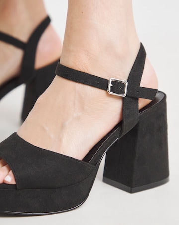 Jive Two Part Platform Heels - Wide Fit (E)