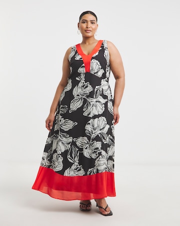 Joanna Hope Sleeveless Border Print Dresses