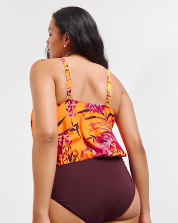 MAGISCULPT Twist Front Blouson Swimsuit