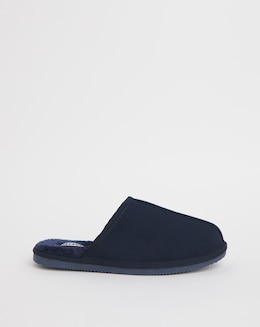 Suede Faux Fur Lined Slipper Wide