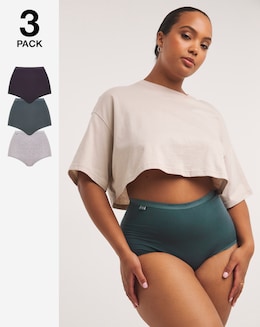 Sloggi 3Pack Cotton Basic Maxi Knickers Dark Combi
