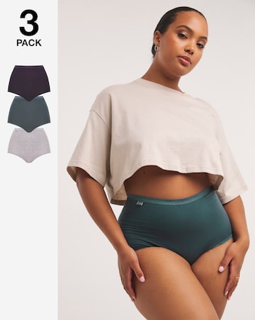 Sloggi 3Pack Cotton Basic Maxi Knickers Dark Combi