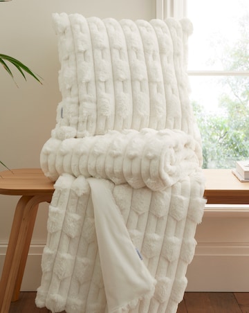 Bianca Carved Faux Fur Throw