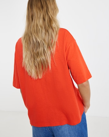 Red High Neck T-Shirt