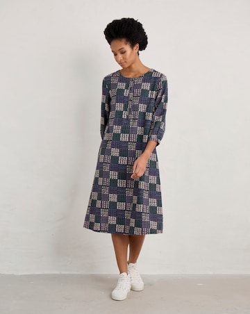 Seasalt Cornwall Sea Call Check Dress Wetland