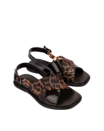 Melissa Cleo Jelly Leopard Sandals - Standard Fit (D)