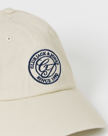 Jack & Jones Soft Base Club Logo Cap - Cream
