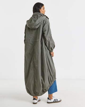Grey Pocket Detail Parachute Parka