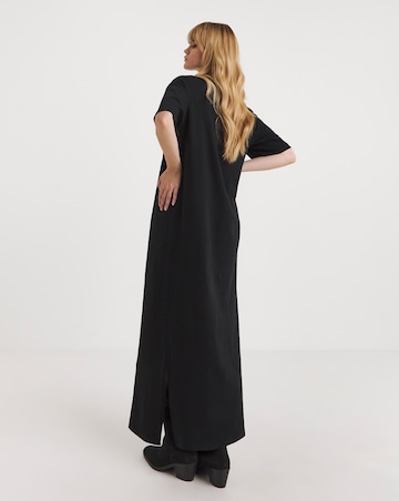 Black Rock Graphic Maxi T-Shirt Dress With Side Split