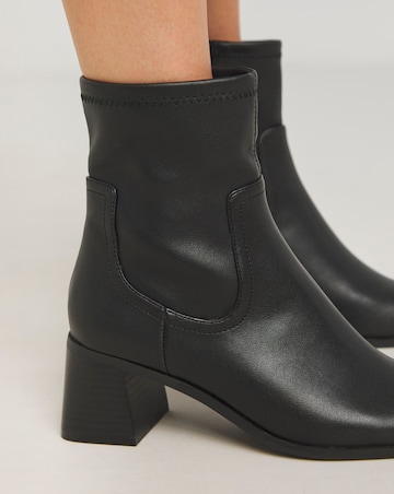 Whitney Classic Block Heel Stretch Ankle Boots Extra Wide EEE Fit