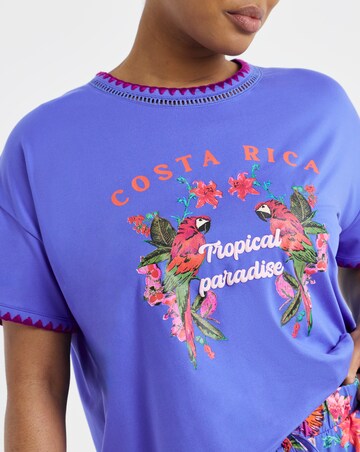 Figleaves Parrot Blanket Stitch Pyjama