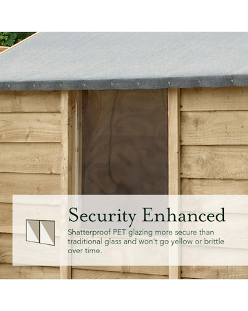 4LIFE Pent Shed 8x6 - Single Door - No Windows (Home Delivery)