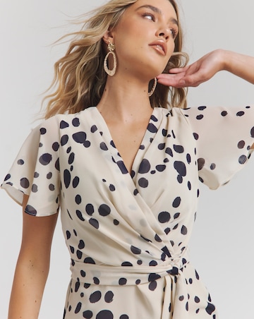 Joanna Hope Spot Wrap Maxi Dress