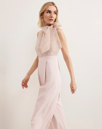 Phase Eight Stephy Shimmer Tie Neck Jumpsuit