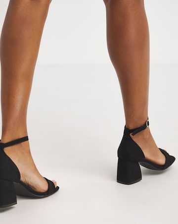 Rimona Barely There Block Heeled Sandals - Wide Fit (E)