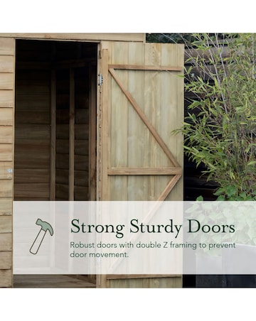 4LIFE Pent Shed 8x6 - Single Door - No Windows (Home Delivery)