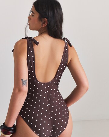 MAGISCULPT Firm Control Adjustable Tie Strap V Detail Swimsuit