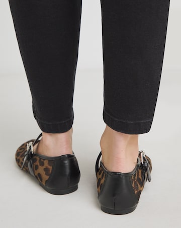 Mykonos Net Mesh Mary Jane Ballerinas - Wide Fit (E)