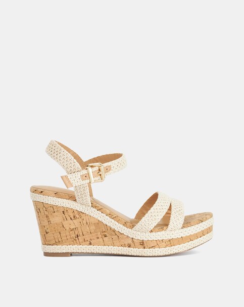 Dune Kipling Wedge Sandals Wide Fit