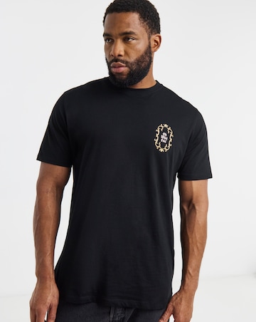 Jack & Jones Christmas Back Graphic T-Shirt - Black