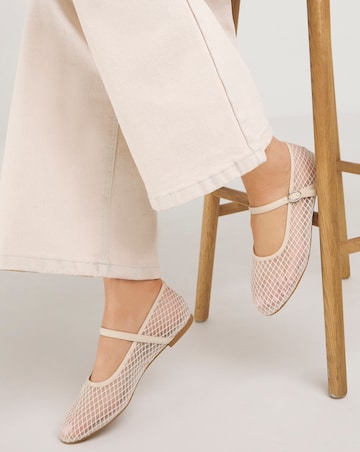 Angelina Mesh Ballerina Shoes Extra Wide EEE Fit Simply Comfort