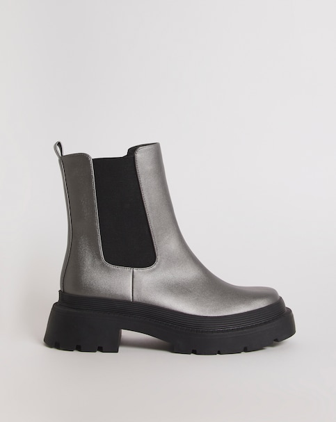 Cady Metallic Chunky Chelsea Ankle Boots - Extra Wide Fit (EEE)