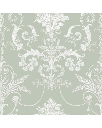 Laura Ashley Josette Sage Green Wallpaper