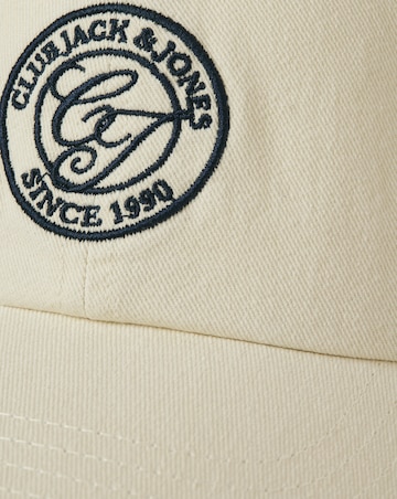Jack & Jones Soft Base Club Logo Cap - Cream