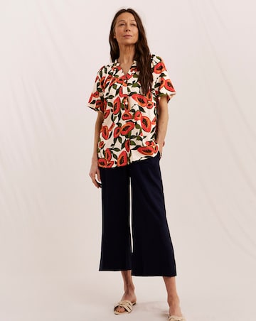 Julipa Petite Printed V-Neck Blouse