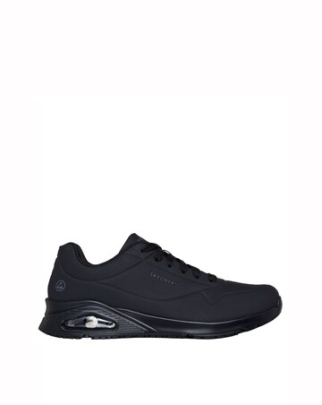 Skechers Lace-Up Athletic Trainers with Air-Cushion Sole - Black