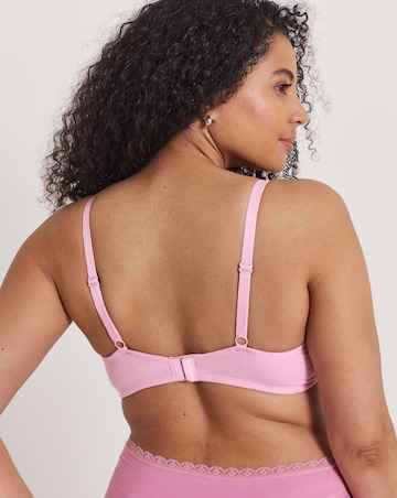 Pretty Secrets (3 Pack) Cotton T-Shirt Wired Bras (B-F) Pink Multi